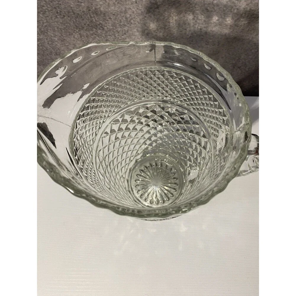 Vintage Anchor Hocking Wexford Glass Pitcher 9